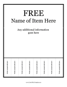 Flyer for Free Item