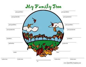 Autumn Family Tree LibreOffice Template