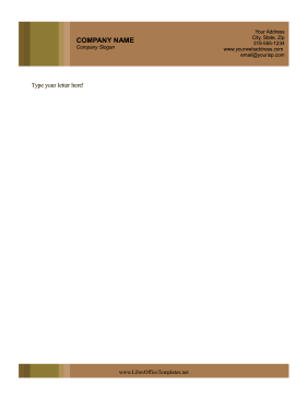 Brown Formal Letterhead LibreOffice Template