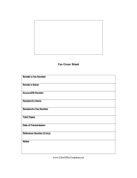 Detailed Account Fax Coversheet LibreOffice Template