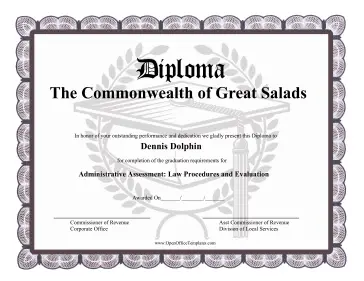 Diploma LibreOffice Template