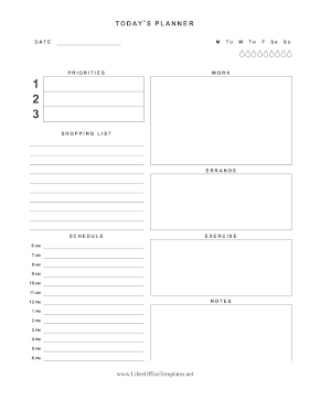 Everything Daily Planner LibreOffice Template