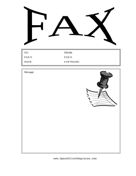 Thumbtack Fax Cover Sheet LibreOffice Template