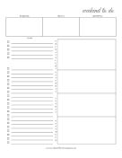 Friday Saturday Sunday Planner LibreOffice Template