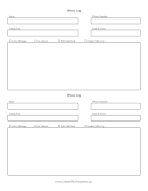 Telephone Log 2 Per Page LibreOffice Template