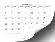 2017 Twelve Month Calendar