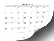 2018 Twelve Month Calendar