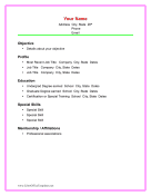 Colorful Chronological Resume