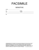 Confidentiality Fax Coversheet