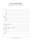 Fax Cover Sheet Court Filing