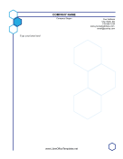 Hexagon Blue Letterhead