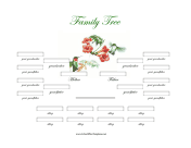 Illustrated 4-Generation Family Tree Siblings
