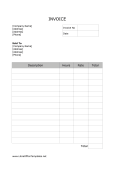 Lined Service Invoice