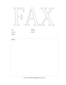 Outline Fax Cover Sheet