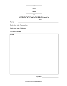 Proof of Pregnancy Form