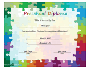 Puzzle Piece Diploma