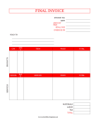 Red Final Invoice