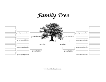 5 Generation Family Tree LibreOffice Template