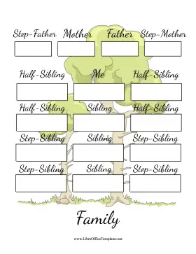 Blended Family Tree LibreOffice Template