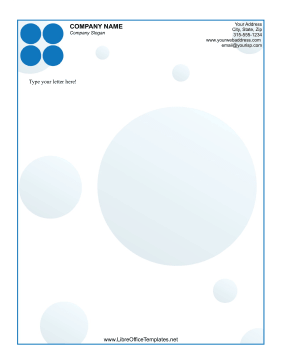 Blue Dot Letterhead LibreOffice Template