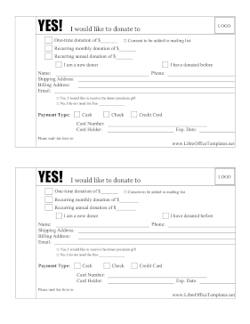 Donation Request Receipt LibreOffice Template