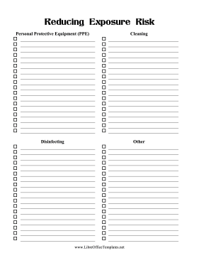 Exposure Precautions Checklist LibreOffice Template