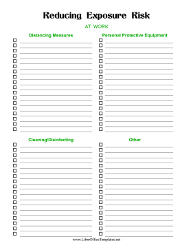 Exposure Precautions Work LibreOffice Template