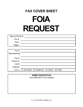 FOIA Request LibreOffice Template