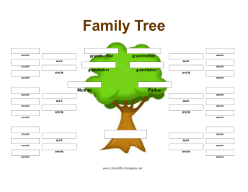Family Tree With Aunts And Uncles LibreOffice Template