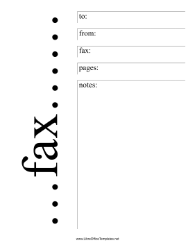 Fax Ellipses Coversheet LibreOffice Template