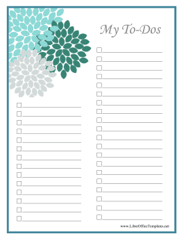 Floral To Do List LibreOffice Template