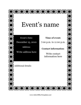 Flyer for Events LibreOffice Template