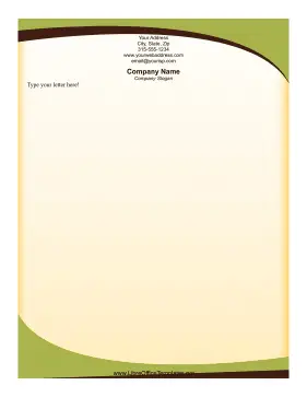 Green Swish Letterhead LibreOffice Template