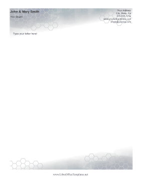 Honeycomb Letterhead LibreOffice Template