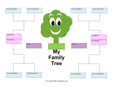 Kid Family Tree LibreOffice Template