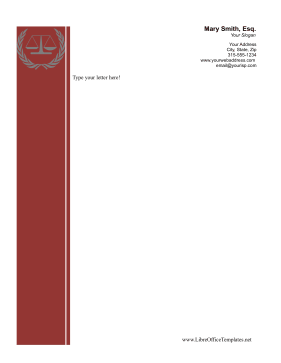 Law Letterhead LibreOffice Template