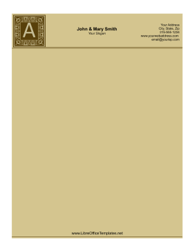 Letter A Letterhead LibreOffice Template