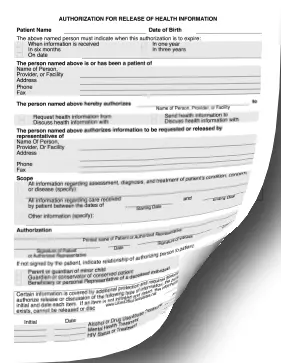 Medical Release Form LibreOffice Template