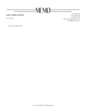 Memo Header Letterhead LibreOffice Template