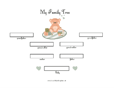 Newborn Baby Family Tree LibreOffice Template