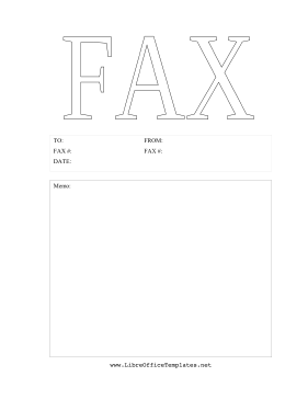 Outline Fax Cover Sheet LibreOffice Template