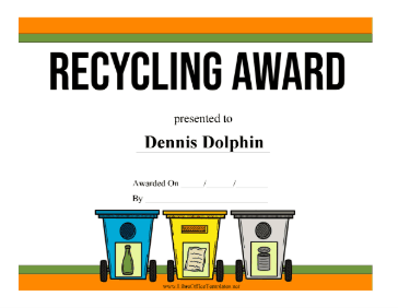 Recycling Award LibreOffice Template