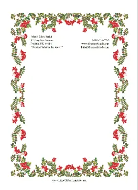 Rowan Berry Border LibreOffice Template