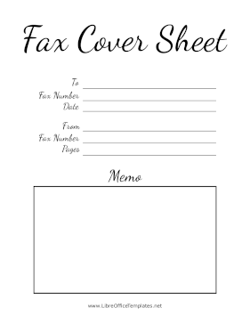 Script Font Fax LibreOffice Template