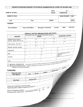Student Physical Report LibreOffice Template