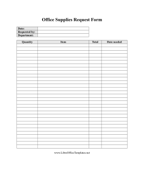 Supply Request LibreOffice Template