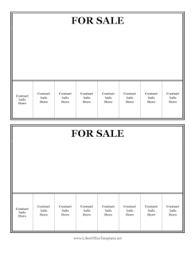 Tabbed Sale Flyer 2 Per Page LibreOffice Template