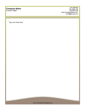 Tan Curve Business Letterhead LibreOffice Template