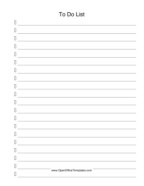 To-Do List LibreOffice Template