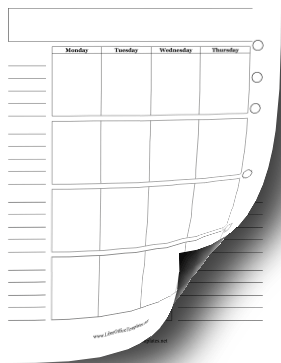 Two-Page Monthly Planner LibreOffice Template